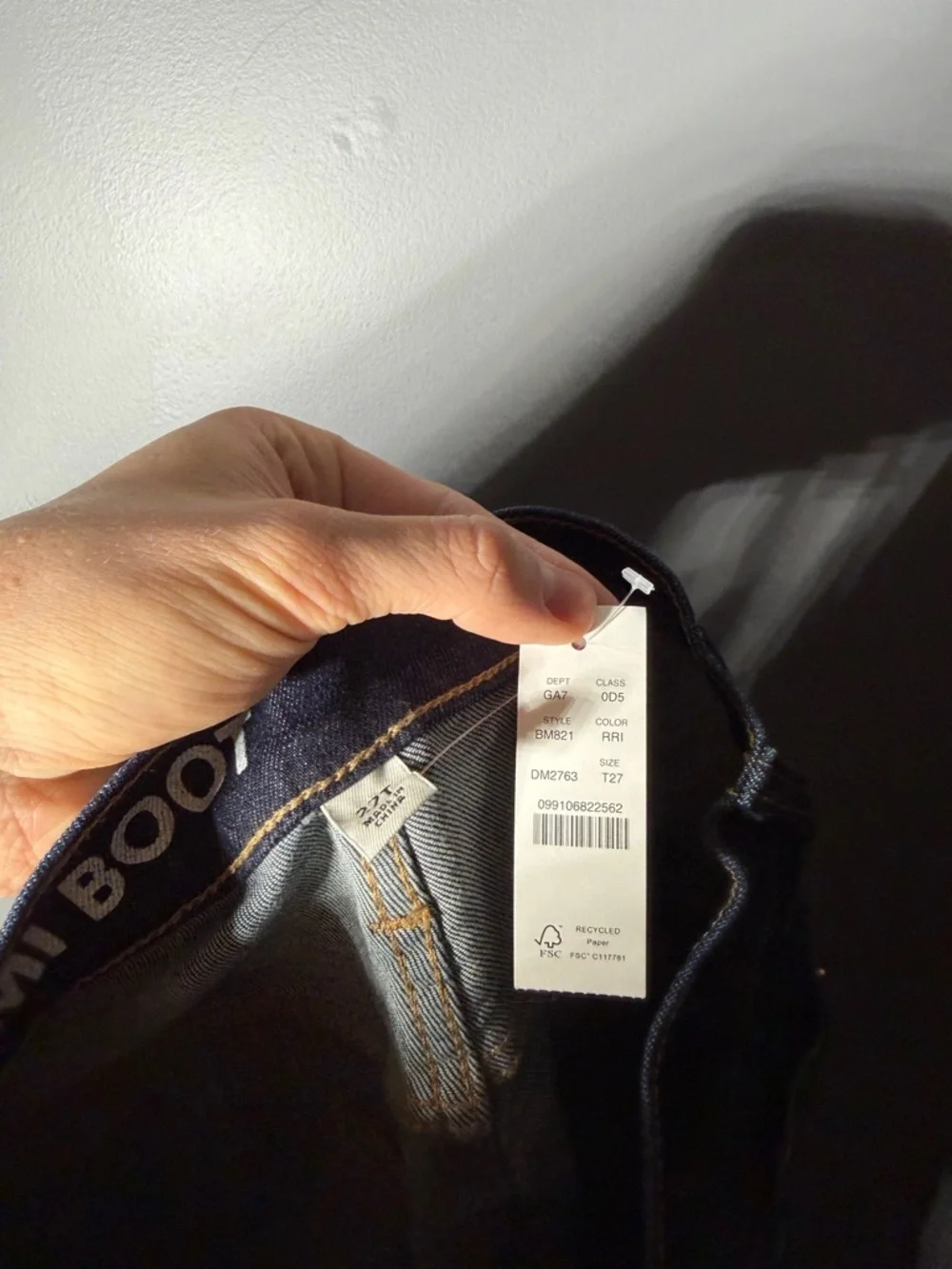 J.Crew Slim Demi Boot Jean in Rinse Wash Size 27T